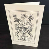 Andrea Strongwater Black & White 1983 "Anagallis Linifolia" 5.5x8.5 Notecard