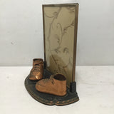 Vintage Copper Metal Shoes 8x10 Picture Frame