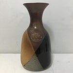 5pc Brown & Black Colourblock Ceramic "Vino" Decanter Set