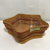 2001 Longaberger Christmas Collection Woven Solid Maple "Shining Star" Basket