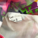 Vintage 70's Leo Narducci Floral Plaid Shift Dress