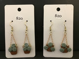 Green Thumb Crafts Small Clay Hanging Plant Hook Earrings