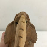 Vintage MCM Carved Solid Teak Elephant