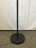 Contemporary Black Metal Torchier & Reading Light Floor Lamp