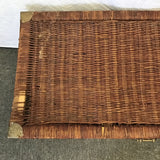 Vintage Dark-Stained Wicker Chest
