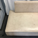 Vintage MCM Off-White Vinyl Day Bed