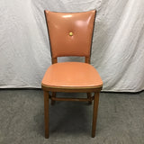 Vintage Pink Vinyl & Nailhead Accent Chair