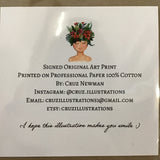 Cruz Illustrations "Otto Feels Like Carlotta" 8x10 Signed Art Print
