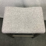 Single Modern Grey Upholstered Saddle Bar Stool