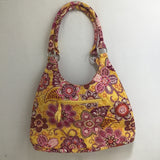 Retired Vera Bradley "Bali Gold" Large Hobo Bag