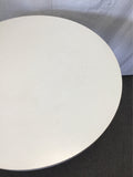 Vintage Chromcraft Round White Faux-Oak-Formica Dining Table