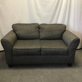 Modern Hughes Furn. Grey Upholstered 2-Cushion Loveseat