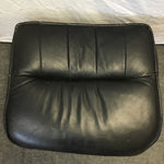 Modern MCM Black Leather Ottoman