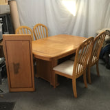 6pc Vintage Solid & Oak Veneer Dining Set