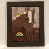 Eltimar Design "Dreamer" Horse in Stable Mixed Media 3D-Artwork