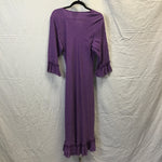 Vintage April Cornell Purple Floral Maxi Dress