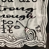 Eltimar Design Framed 5x7 "Given This Life" B&W Zentangle Inspired Artwork Print