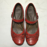 Dansko "Matilda" Red Vegan Leather Blockheel Mary Janes