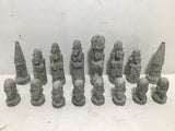 Set of 32 Soapstone Chess Pieces