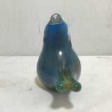 Vintage Langham Blown Glass Blue Tit