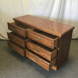 Vintage Kemp Furn. Faux-Cherry Laminate 6-Drawer Dresser
