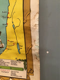 Vintage 1962 Denoyer-Jeppert "Mediterranean Mythology..." Scroll Map