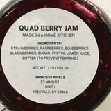 Princess Pickle Locally Grown & Made 1/2 Pint Quad Berry Jam