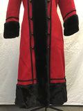 Vintage 1970's Sears Fashions Red Wool Russian Princess Coat