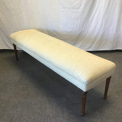 Vintage Off-White Uphosltered Dining Bench