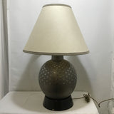 Vintage MCM Marbro Grey & Silver Glass Table Lamp