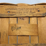 1999 Longaberger Woven Solid Maple Lidded Basket