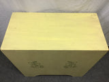 Vintage Yellow Painted 2-Sided Cubby Shelf