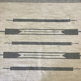 Modern Off-White & Grey Wool 8x5 Area Rug