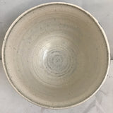 White & Blue Ceramic Footed Bowl