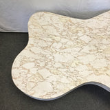 Vintage White Faux-Marble Amoeba Coffee Table