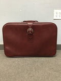 Modern Retro Red Faux-Leather Suitcase