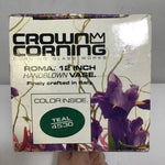 Vintage New In Box! Crown Corning Green Glass Vase