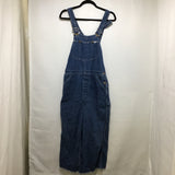 Vintage Distressed Lee Medium-Wash Blue Denim Overalls