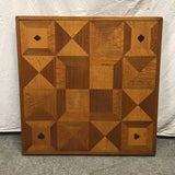 Vintage Custom Mixed Maple & Walnut Veneer Card Table