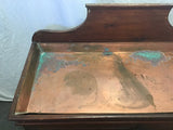 Vintage Solid Cedar 1-Cabinet Copper-Basin Dry Sink