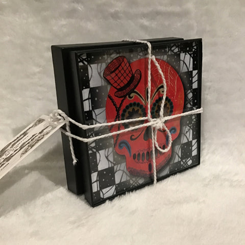 Eltimar Design Set of 2 Framed Sugar Skull Zentangle Inspired Artwork Prints