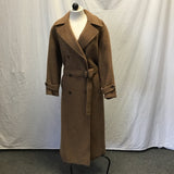 Vintage Paul Stuart Brown Wool Double-Breasted Long Coat