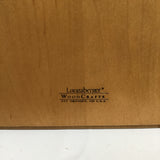 Vintage Longaberger Solid Maple & Grey Metal 2-Tier Shelf