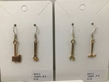 Rustic Petal Gold Metal Mixed Tools Earrings