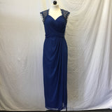 New With Tags! Alex Evenings Dark Marine Faux-Wrap Dress
