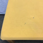 Solid Cherry & Yellow Upholstered Single-Seat Bench