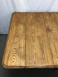 Vintage Farmhouse Solid Oak Expanding Drop-Leaf Dining Table