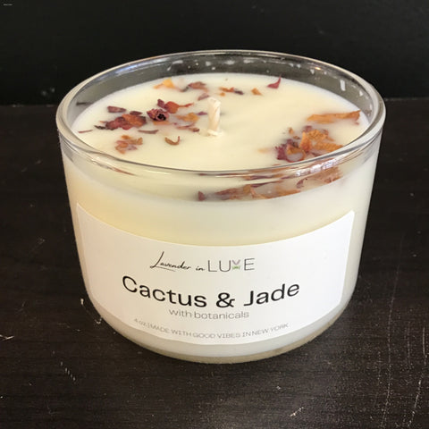 Lavender in Luxe 4oz "Cactus & Jade" Botanical Candle
