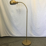 Vintage MCM Gold Metal Gooseneck Floor Lamp