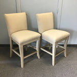 Pair of Modern Farmhouse Hooker Furn. Off-White Counter Stools